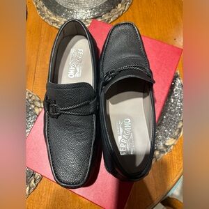 Ferragamo Mens front 4 Leather Drivers